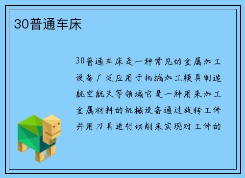 30普通车床